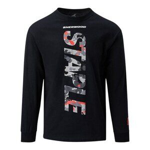 Sherwood X STAPLE Mens Black Long Sleeve Shirt Medium
